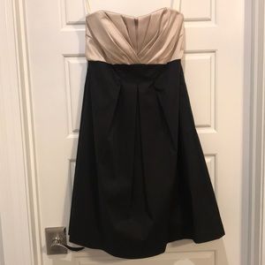 NWT: White House Black Market gold and black dress
